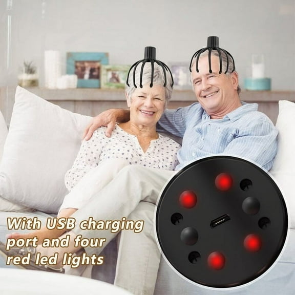 CASAFUN Electric Octopus Claw Scalp Massager Stress Relief Therapeutic Head Scratcher Stress Relief and Hair Stimulation