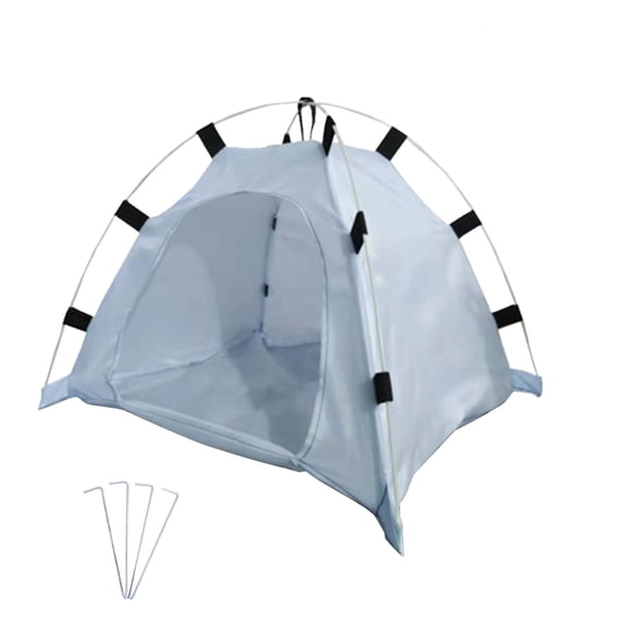 CASAFUN Enclosed Covered Cats Tent Outdoor Cave Bed House Cats Puppy or Small PET Outside Habitat with Ground Nails for Cats Small Dogs in Deck, Yard, Patio, Park, Camping, Travel