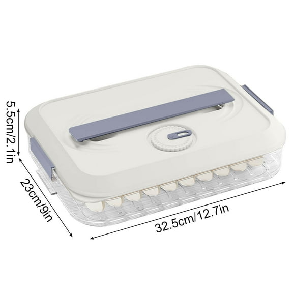 CASAFUN Food Storage Container, Dumpling Box,Cookie Storage Containers Airtight,Stackable Cookie Carrier with Lid and Handle