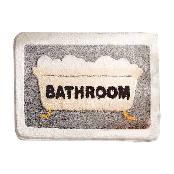 CASAFUN Front Door Carpet Bath Mat Bathtub, Super Absorbent Quick Dry Toilet Floor Mat,Rubber Backing Non-Slip Shower Rug Carpet for Kitchen,Living Room,Tub and Shower