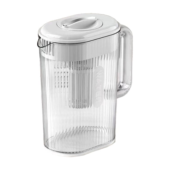 CASAFUN Glass Pitcher with Lid, Easy Clean Heat Resistant Glass Water Carafe with Handle for Hot/Cold Beverages - Water, Cold Brew, Iced Tea & Juice