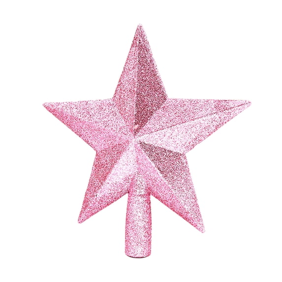 CASAFUN Glitter Star Tree Topper,Christmas Small Tabletop Mini Desk Top Decorative Holiday Bethlehem Star Xmas Ornament Trees Toppers