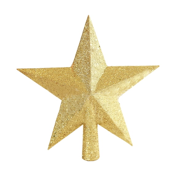 CASAFUN Glitter Star Tree Topper,Christmas Small Tabletop Mini Desk Top Decorative Holiday Bethlehem Star Xmas Ornament Trees Toppers
