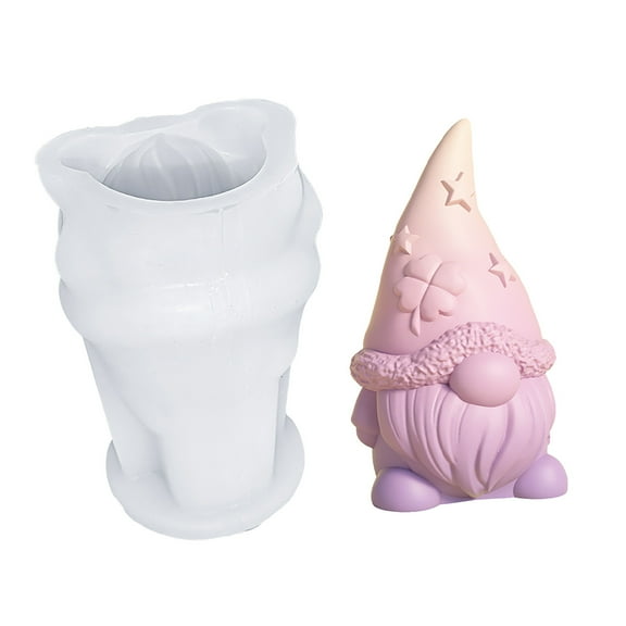 CASAFUN Gnome Silicone Mold,3D Resin Gnomes Silicone Candle Mold,Handmade Christmas Candle Mould for Candle Making Crafts Home Decor Kid Gifts