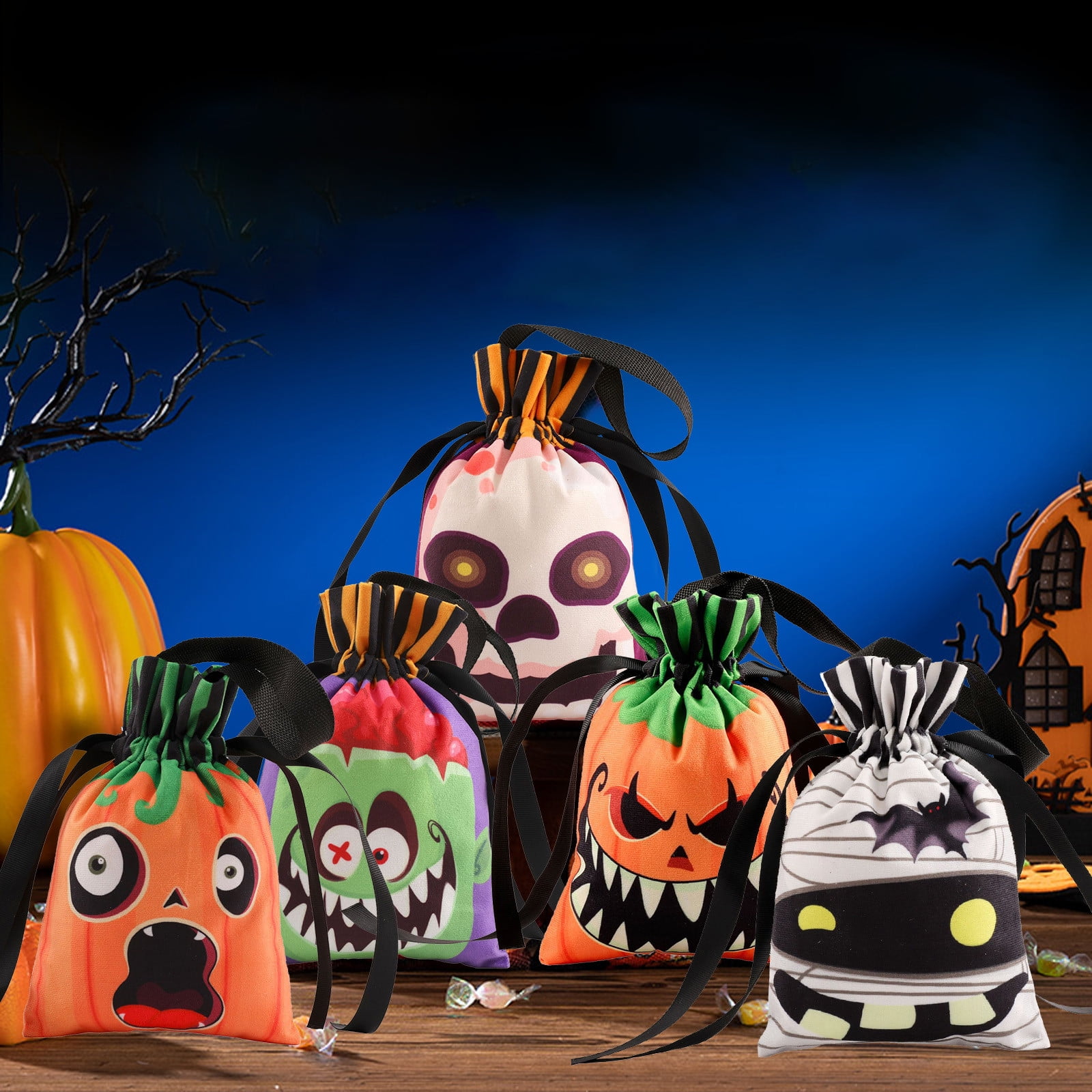 CASAFUN Halloween Bags Large Capacity Pumpkin Skeleton Handbag Tote CASAFUN Halloween Bags Large Capacity Pumpkin Skeleton Handbag Tote