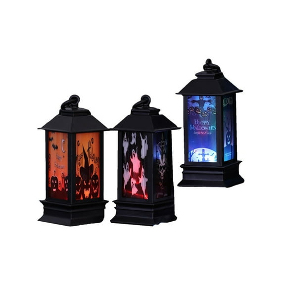 CASAFUN Halloween Decor Lantern, Portable LED Candle Lantern,Simulation Candle Flashing for Outdoor Indoor Halloween Decor Party Garden Supplies