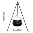 thumbnail image 1 of CASAFUN Halloween Decorations Outdoor, Halloween Party Decor, Large Witches Cauldron on Tripod with Timer Lights, Black Plastic Bowl Decor, Candy Bucket Decor for Home Yard Porch Patio Garden Lawn, 1 of 2