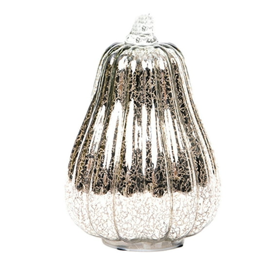 CASAFUN Halloween Glass Pumpkin, Mercury Glass Pumpkin Light with Timer, Suitable for Halloween Pumpkin Decoration Fall and Thanksgiving Decorations, Gradient Color