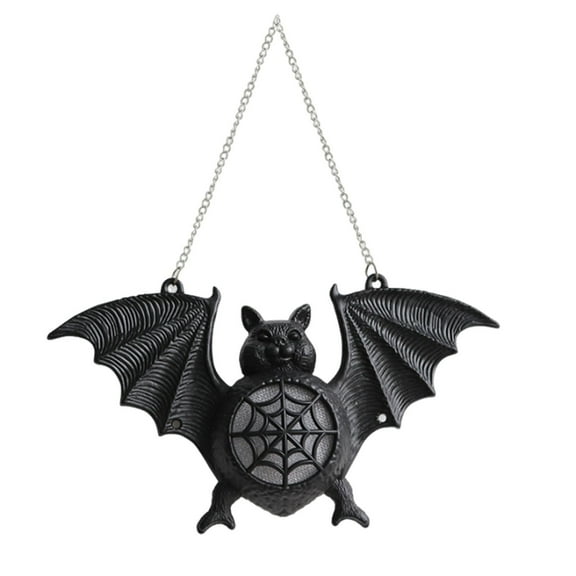 CASAFUN Halloween Hanging Bats Outdoor Realistic 3D Scary for Decor with Light for Hanging in The Tree Porch Indoor for Yard Tree Front Door Outside