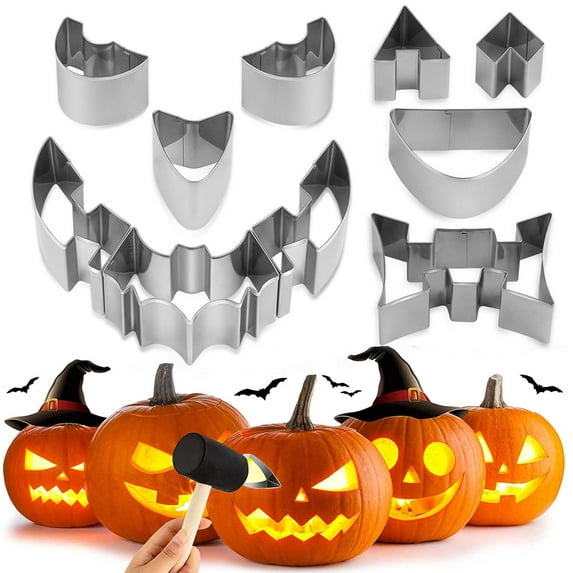 CASAFUN Halloween Pumpkin Carving Set Stainless Steel Mould Baking Tool DIY Pumpkin Lamp Carving Tool