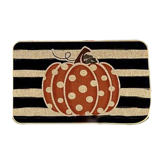 CASAFUN Halloween Rugs Bedside Carpet Pumpkin Door Mat,Fall Dirt Resistants Home Entrance Floor Mat Welcome Mat,Non Slip Halloween Decor for Hallway Bedroom Bathroom Living Room