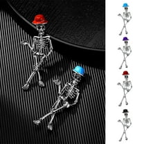 CASAFUN Halloween Skull Ghost Skeleton Pin Brooch Terrifying Skull Bone Badges Trendy Dress Suit Coat Sweater Lapel Pin Hat Bag Clothing
