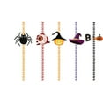 thumbnail image 1 of CASAFUN Halloween Straws, 24PCS Halloween Party Straws Paper Straight Straw Disposable Spider Pumpkin Lamp Witch Straw for Halloween Party Supplies Birthday Decoration, 1 of 3
