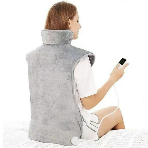 CASAFUN Heating Pad for Neck and Shoulders Back Pain Relief, Weighted Electric Heating Pads with Auto Shut Off, Full Body Large Back Heat Pad, Fast Heating and Heat Settings