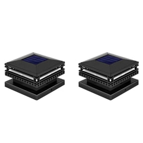CASAFUN High-Brightness 2 Pack Solar Led Post Lights Outdoor Solar Post Cap Lights IP55 Solar Fence Lights Decoration for 3.5x3.5 4x4 5x5 In Patio Decks Walkway and Garden