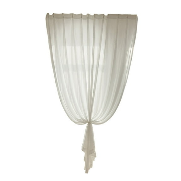 CASAFUN Home Fashions Embroidered Sheer Curtains Cotton Voile Sheer Curtain Panel, Single Panel, 39.37x110.23in
