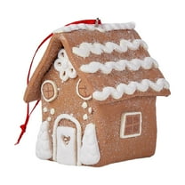 CASAFUN House Ornaments Holiday Christmas Tree Ornament Set Gingerbread Christmas Decor with Rope Gingerbread House Decor Xmas Decorative Hanging Ornaments for Xmas