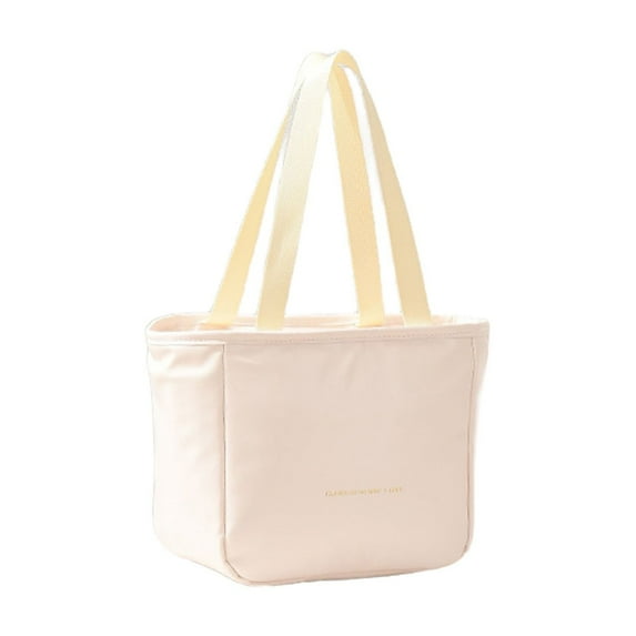 CASAFUN Insulated Lunch Bag PU Leather Lunch Tote Bag Reusable Bento Pouch Lunch Box for Women Work Beach Camping Picnic