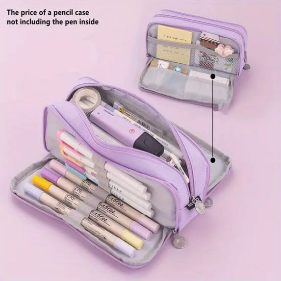 CASAFUN Japanese and Korean Style Multi-layer Oxford Cloth Pencil Case Student Stationery Storage Box Pencil Case Pen Container Big Capacity Pencil Pouch for Students