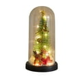 thumbnail image 1 of CASAFUN LED Christmas Tree Cloche Glass Dome Santa Claus Display Decorative Bell Jar with Base Lighte up Decoration for Flower Tabletop Centerpiece Home Christmas Party Decor, 1 of 6