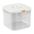 thumbnail image 1 of CASAFUN Large Airtight Rice Dispenser with Automatic Flip Lid and Measuring Cup, Space Saving Cover Rice Bucket for Cereal Grain Flour Rice Beans Pet Grain, 1 of 8