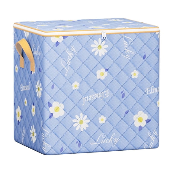 CASAFUN Large Storage Bags for Clothes Daisy Storage Bins Foldable Closet Organizer Double Zipper Comforter Storage Bag Under Bed Storage Moving Bags Totes for Storage Space Saver Bags