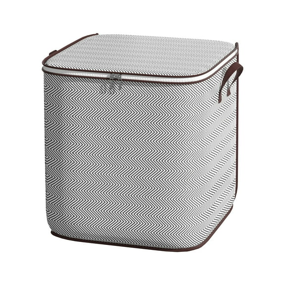CASAFUN Large Storage Box with Handle for Moving and Storage, Clothes Storage Bins Tote Bag Foldable Closet Organizers Storage Containers for Blanket Comforters Bed Sheets Pillows and Toys