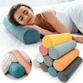 thumbnail image 1 of CASAFUN Long Cylindrical Lumbar Pillow Headrest Pillow Cushion Clip Legs Sleeping Office Lumbar Support for Living Room Bedroom Couch Bed Sofa, 1 of 6