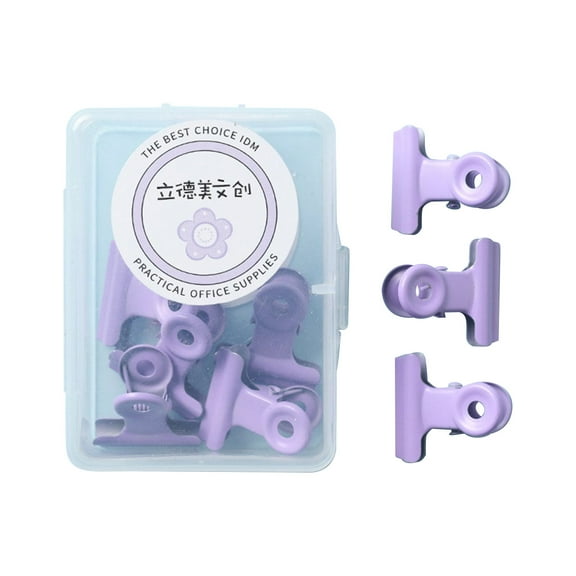 CASAFUN Macaron Colored Bulldog Paper Clips, Round Head Clip Small Fresh File Metal Binding Clip,Small 0.87 Inch Metal Mini Binder Clips Money Clamps for Tags Bags, Shops, Office and Home Kitchen