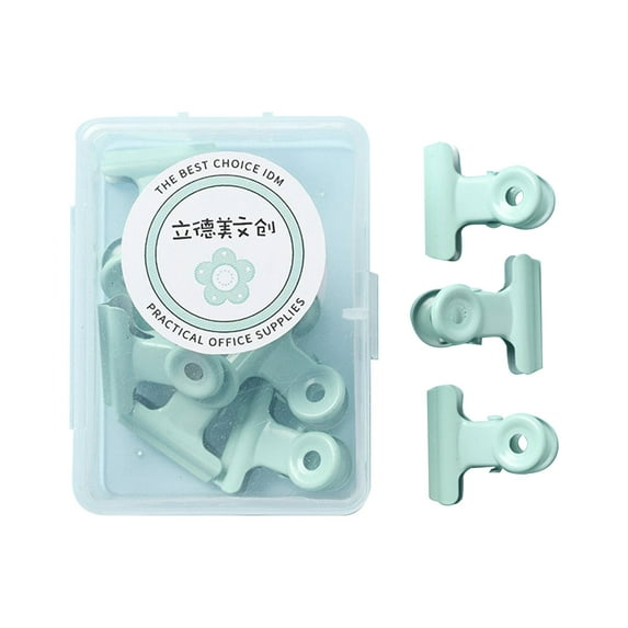 CASAFUN Macaron Colored Bulldog Paper Clips, Round Head Clip Small Fresh File Metal Binding Clip,Small 0.87 Inch Metal Mini Binder Clips Money Clamps for Tags Bags, Shops, Office and Home Kitchen