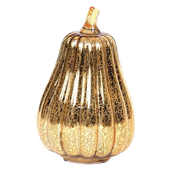 CASAFUN Halloween Glass Pumpkin, Mercury Glass Pumpkin Light with Timer, Suitable for Halloween Pumpkin Decoration Fall and Thanksgiving Decorations, Gradient Color
