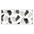 thumbnail image 1 of CASAFUN Microfiber Beach Towel Oversized 30x60in Black and White Leaves Quick Dry Towels for Travel Lightweight Pool Towels Beach Accessories Bath Sheets Towels for Adults Beach Necessities, 1 of 8