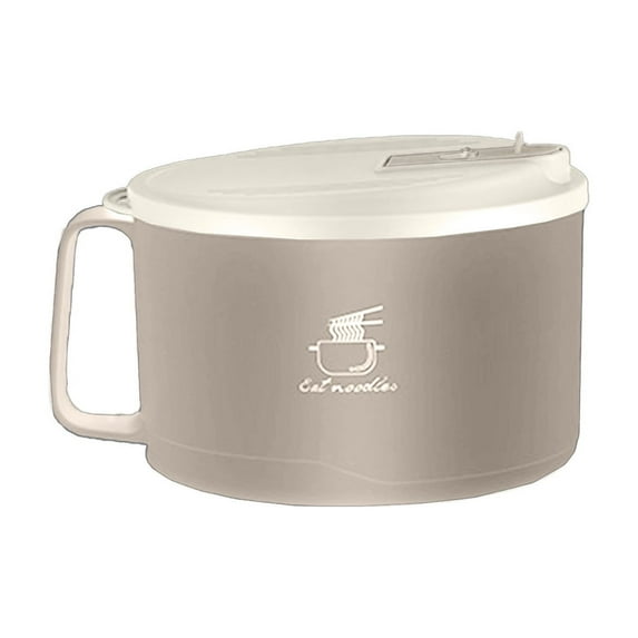 CASAFUN Microwave Ramen Bowl with Handles,Soup Bowl with Lid and 304 Stainless Steel Liner Heat insulation and anti scalding,for Soup and Instant Noodles,Oatmeal, Gumbo, Salad,BPA Free