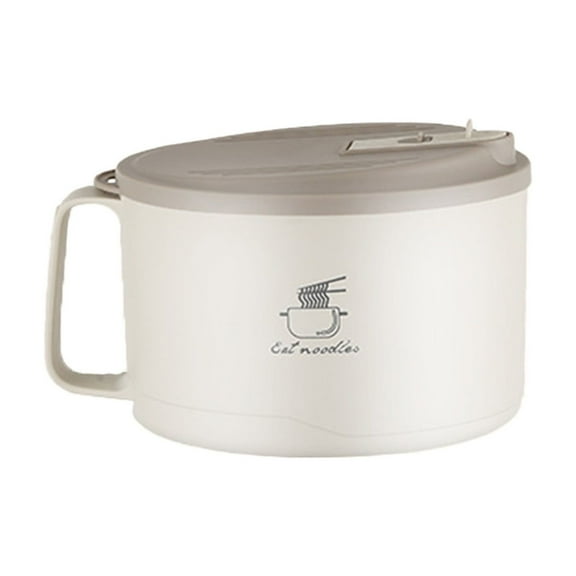 CASAFUN Microwave Ramen Bowl with Handles,Soup Bowl with Lid and 304 Stainless Steel Liner Heat insulation and anti scalding,for Soup and Instant Noodles,Oatmeal, Gumbo, Salad,BPA Free