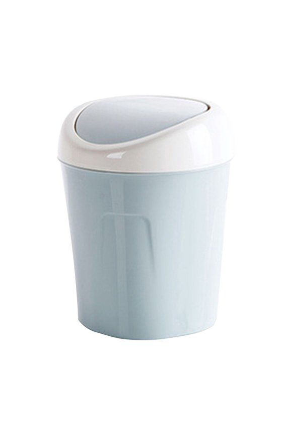 Mini Desktop Trash Can with Swing-Top Lid,Push-type Double Bucket Hidden Garbage Bag for Compact Spaces Under Tables & Counters, Wastebasket for Office Kitchens Bathrooms Bedrooms Dorms