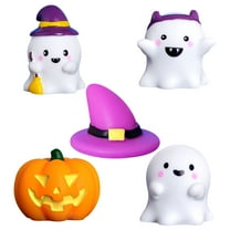 CASAFUN Mini Halloween Resin Ornament, Mini Ghost Figure, Mini Resin Pumpkin Ghost Ornaments, Micro Miniature Halloween Figurines, Micro Landscape Ornament, for DIY Decor Party Supplies