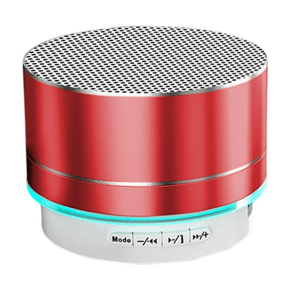 CASAFUN Mini Metal Bluetooth Speaker with Colorful Night Light, Payment Voice Broadcast and Powerful Bass Computer Connectivity for Home Party Outdoor Travel Camping Beach