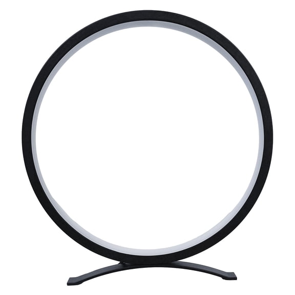 CASAFUN Modern Minimalist Lamps, Metal Ring Table Lamp Bedside Table Bedside Lamp, LED Warm Light for Nightstand for Bedroom/Living Room 10 Inch