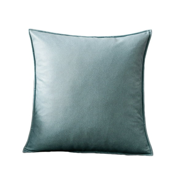 CASAFUN Modern Solid Throw Pillow 17X17in Faux Leather Throw Pillow Waterproof Square Cushion for Decorative,Tent Balcony Sofa Bedroom Living Room