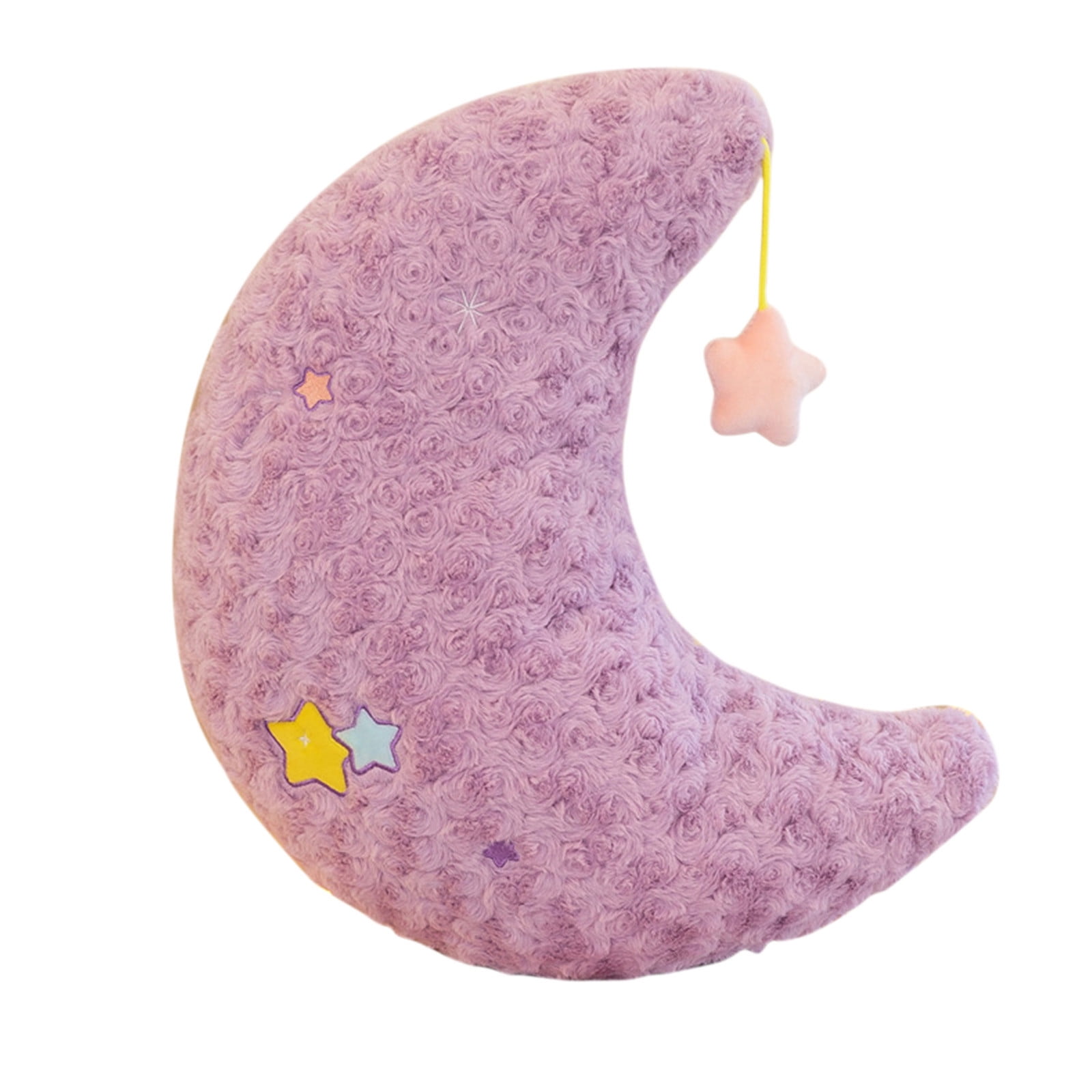 CASAFUN Moon Stuffed Pillow, Moon Plush Toy Hanging a Star, Home