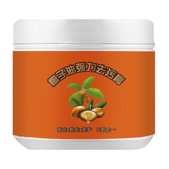 CASAFUN Multi-purpose Coconut Oil Cleaning & Polishing Paste Natural Coconut Oil Cleaning Paste,Stainless Steel Cookware Cleaner,Powerful Kitchen All-Purpose Cleaner for Oven,Pot and Stove