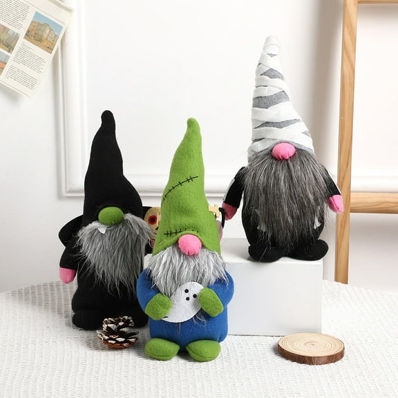 CASAFUN New Halloween Small Pendant High Hat Dwarf Window Decoration Christmas Faceless Rudolf Doll Gnomes Plush Elf Doll