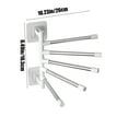 thumbnail image 1 of CASAFUN Non Perforated Wall Mounted Silver Towel Rack for Bathroom and Kitchen, 180° Rotating 5 Arms Space Saving Towel Holder, 1 of 9