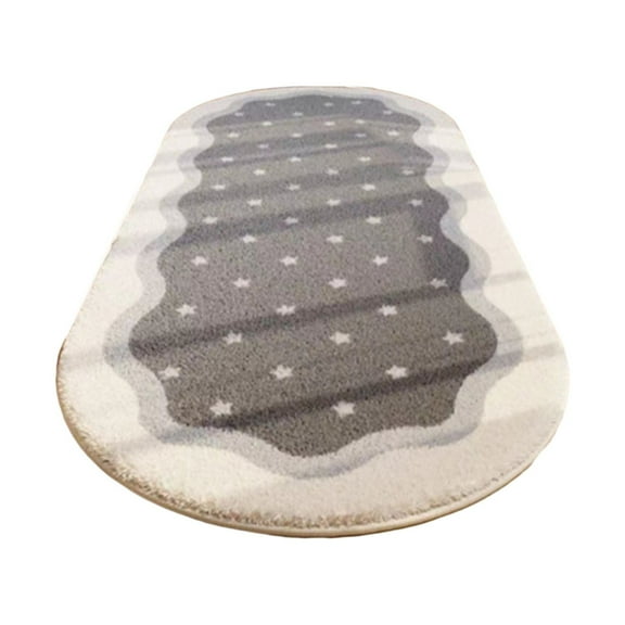 CASAFUN Oval Soft Bedroom Rugs Shaggys Rugs for Bedroom Small Carpet for Living Room Runner Rug Non Slip Modern Home Decor 16x48in