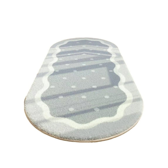 CASAFUN Oval Soft Bedroom Rugs Shaggys Rugs for Bedroom Small Carpet for Living Room Runner Rug Non Slip Modern Home Decor 16x48in