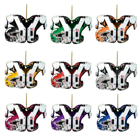 CASAFUN Personalized Football Ornaments 2024, Customized American Football Christmas Ornament, Football Ornament Christmas Tree Hanging Ornament Pine Tree Decorations