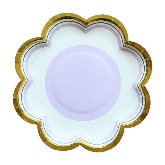 CASAFUN Petaly Shaped Cake Plates Picnic Plates Outdoor Disposable Paper Plates Thickened Tableware Paper Plates Fruit Plates