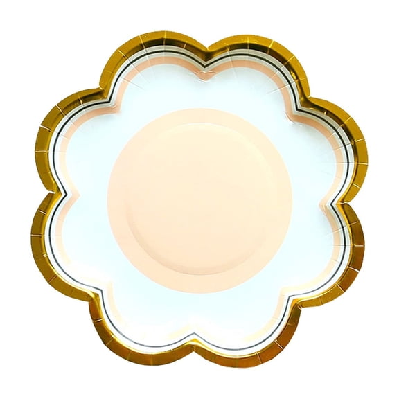 CASAFUN Petaly Shaped Cake Plates Picnic Plates Outdoor Disposable Paper Plates Thickened Tableware Paper Plates Fruit Plates
