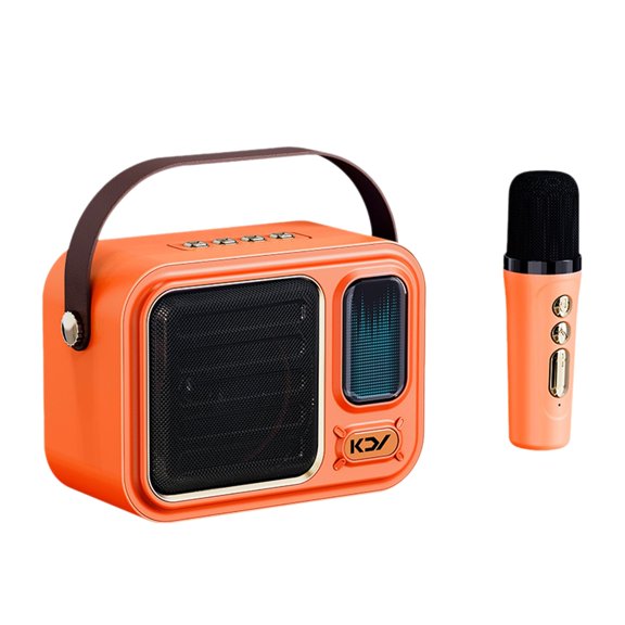 CASAFUN Portable Handheld Bluetooth Speaker with Microphone for Singing，Ultra-Long Battery Life with a 1500mAh High-capacity Battery,DSP Chip,and 2.4G Wireless Technology for Indoor&Outdoor Party