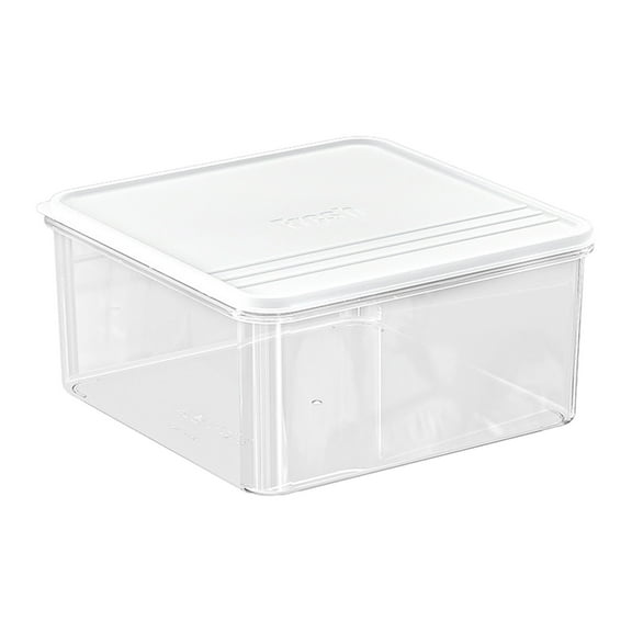 CASAFUN Portable Transparent Stackable Refrigerator Cooler Sealed with Lid Kitchen Organizer Snacks Nut Box Food Storage Box for Fridge, Freezer, Cabinet, Kitchen, Pantry
